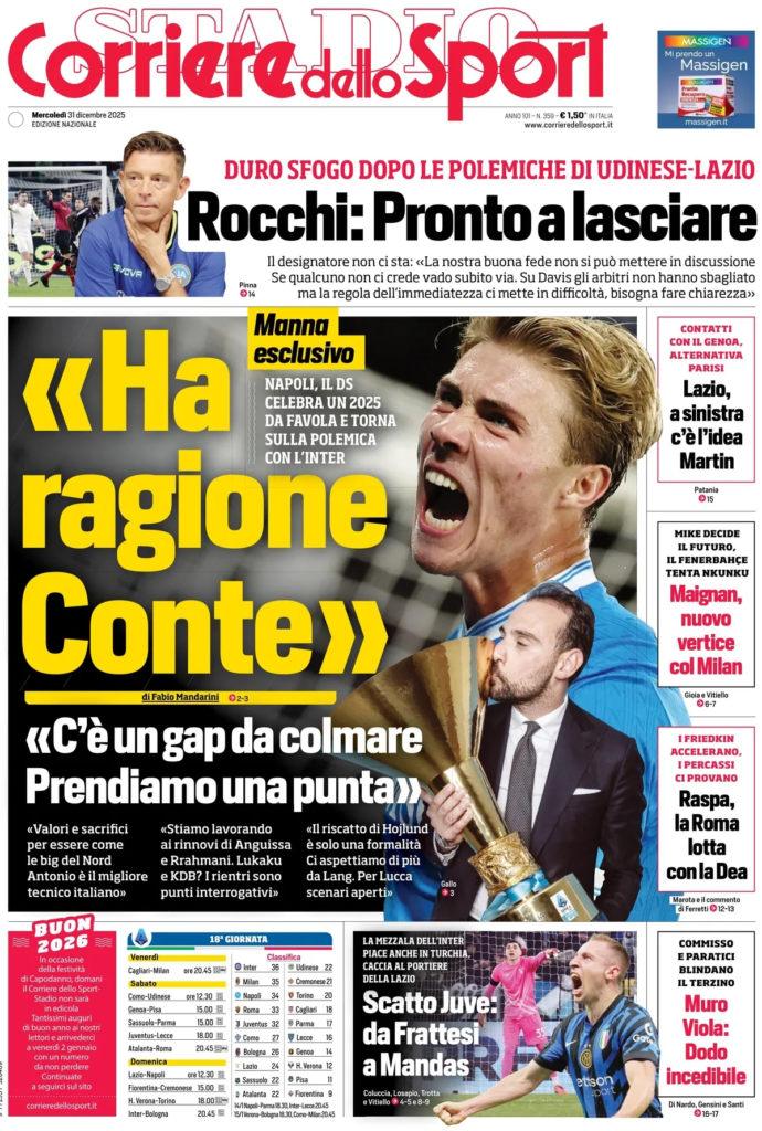 Le Prime Pagine Sportive Nazionali – 31 dicembre 2025 28 image 52