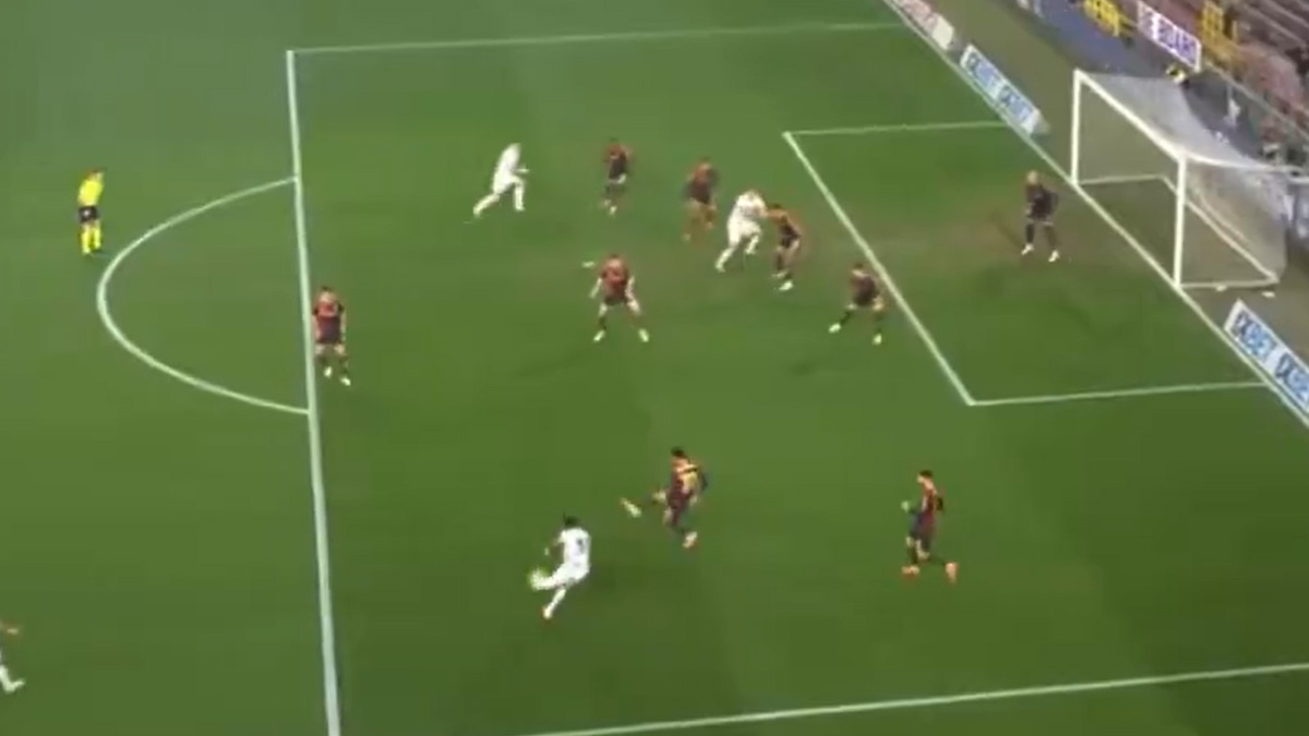 Gol Bisseck, il tedesco beffa Leali con una conclusione velenosa: Inter in vantaggio col Genoa! 26 screen gol Bisseck GEN INT