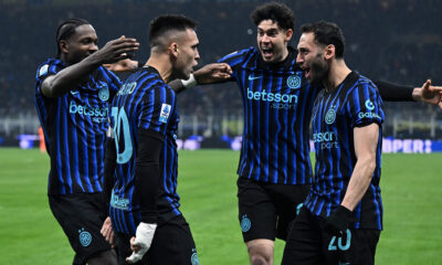 Esultanza Lautaro Inter Bologna