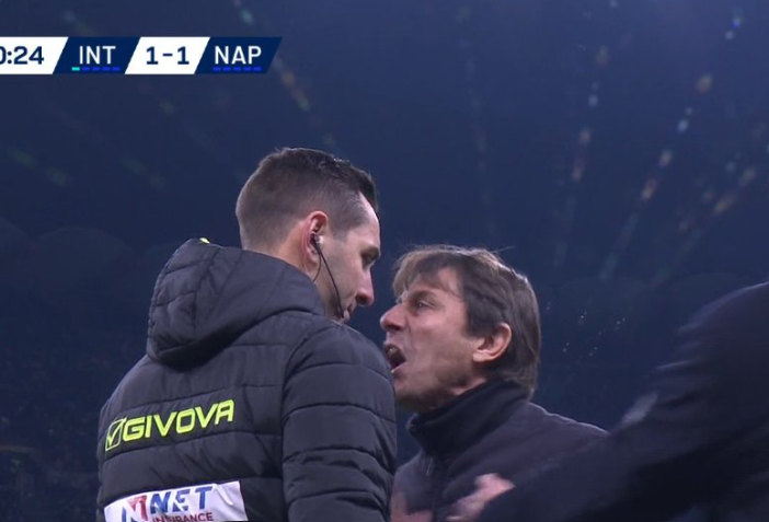 inter napoli conte viene espulso dopo l8217annuncio del rigore e urla al quarto uomo vergogna da Internews24.com inter napoli conte viene espulso dopo l8217annuncio del rigore e urla al quarto uomo vergogna