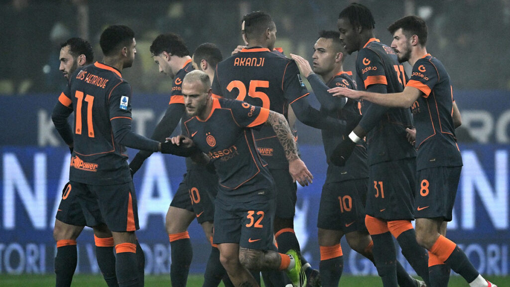 Esultanza gol Dimarco Parma Inter