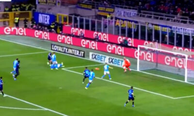 screen gol Dimarco Inter Napoli