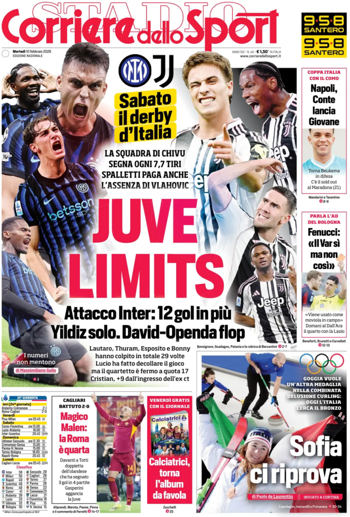 Le prime pagine dei quotidiani sportivi – 10 febbraio 2026 28 image 10