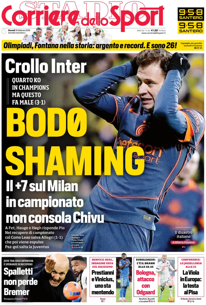 Le prime pagine dei principali quotidiani sportivi - 19 febbraio 2026 28 image 24