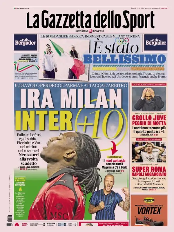 Le prime pagine dei principali quotidiani sportivi – 23 febbraio 2026 27 image 29