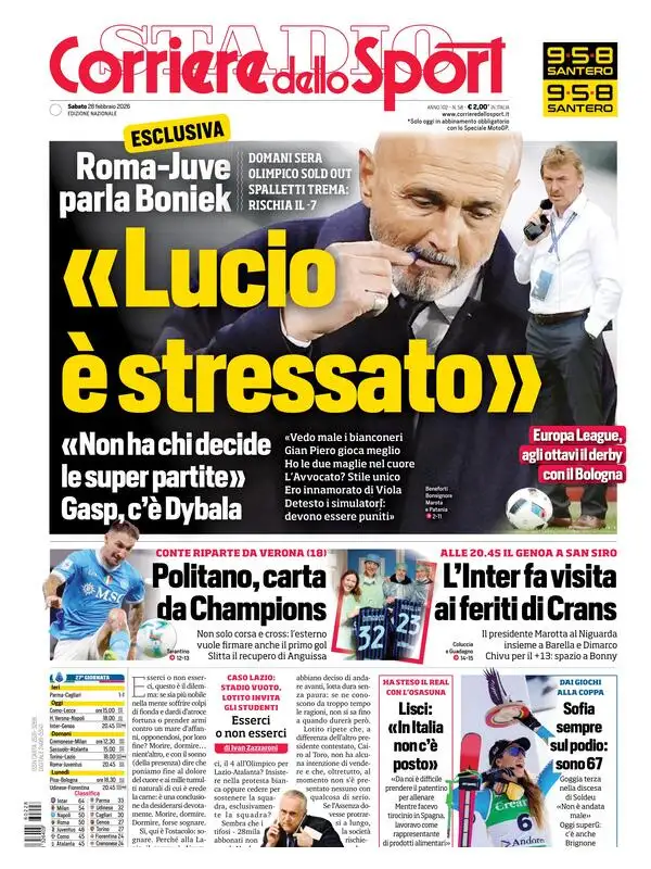 Le prime pagine dei principali quotidiani sportivi – 28 febbraio 2026 28 image 42