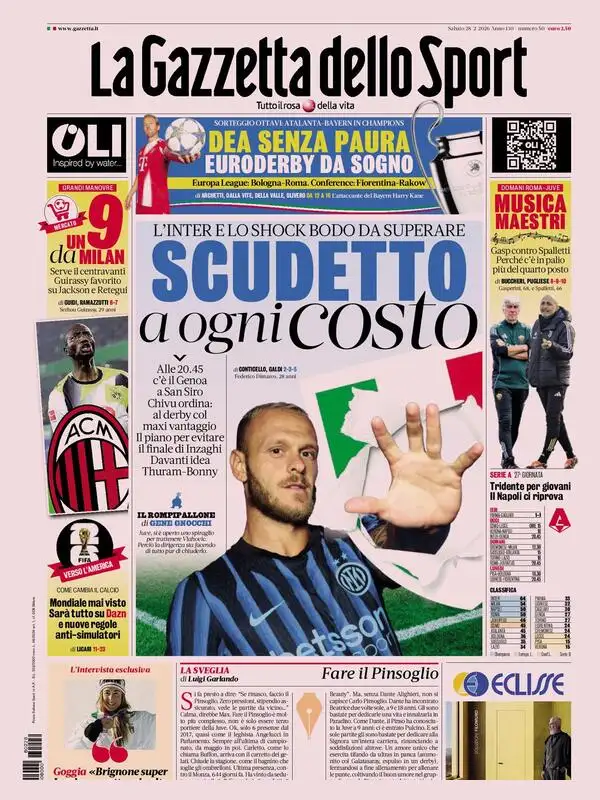 Le prime pagine dei principali quotidiani sportivi – 28 febbraio 2026 29 image 43