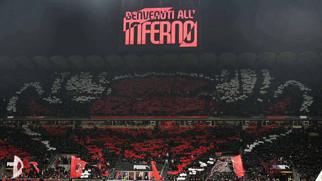 Coreografia tifosi Milan Inter