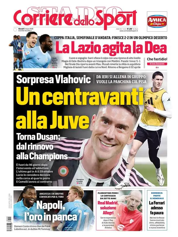 Le prime pagine dei principali quotidiani sportivi – 05 marzo 2026 28 image 1