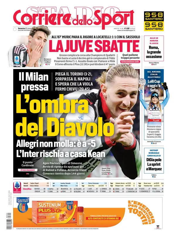 Le prime pagine dei principali quotidiani sportivi – 22 marzo 2026 28 image 26