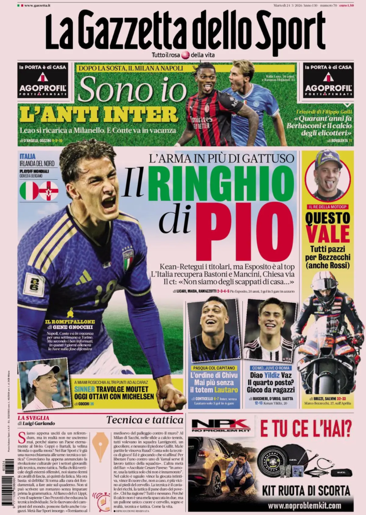 Le prime pagine dei principali quotidiani sportivi – 24 marzo 2026 27 image 28
