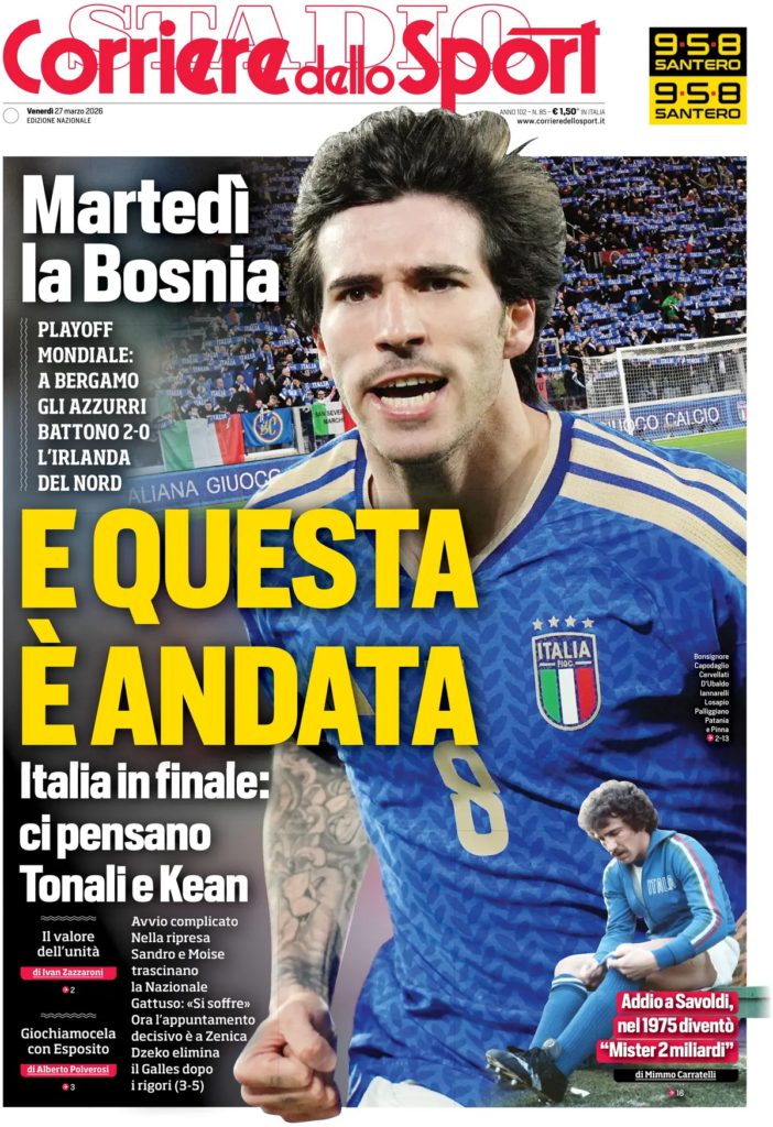 Le prime pagine dei principali quotidiani sportivi – 27 marzo 2026 28 image 32
