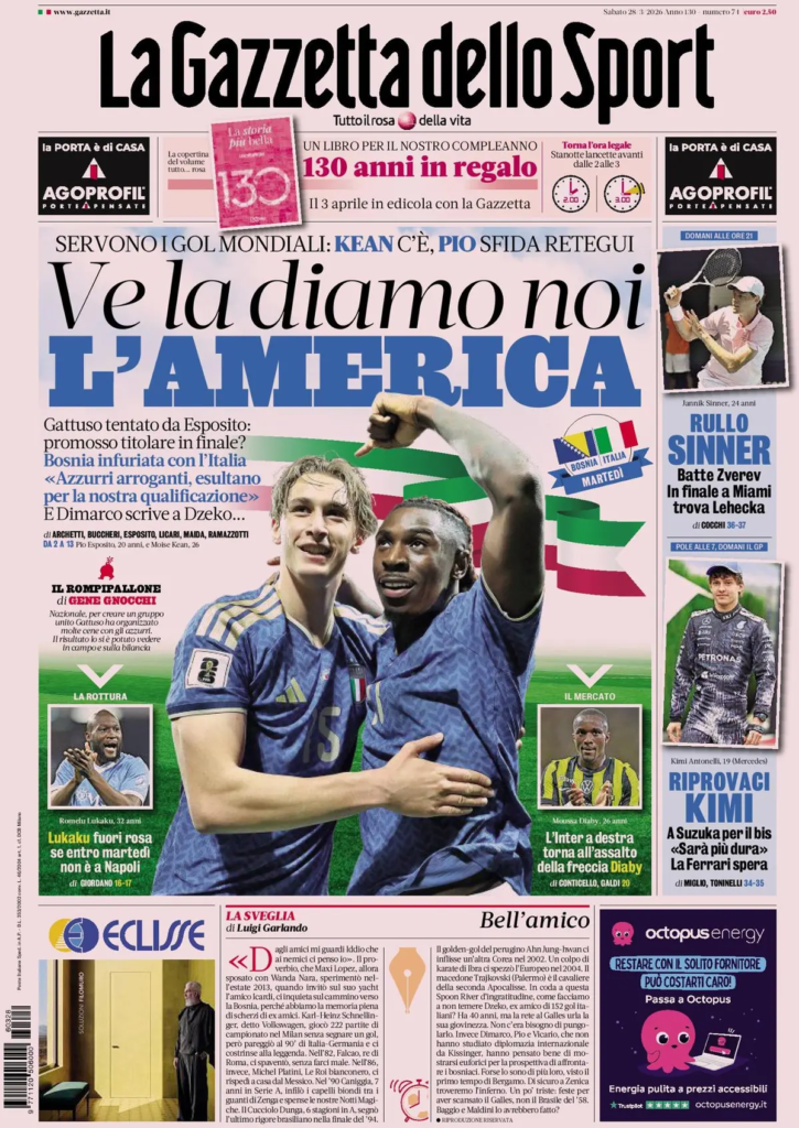 Le prime pagine dei principali quotidiani sportivi – 28 marzo 2026 27 image 34