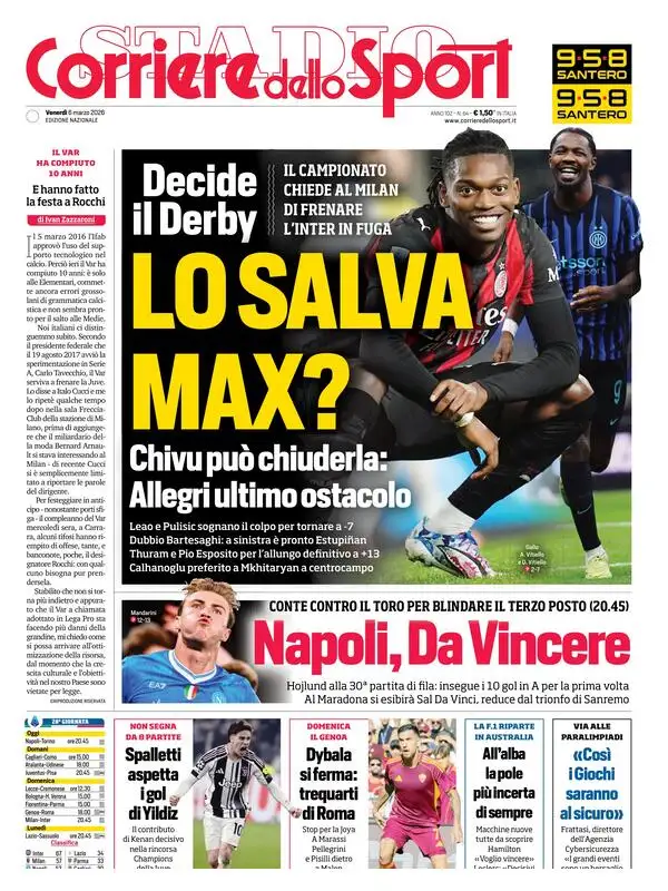 Le prime pagine dei principali quotidiani sportivi – 06 marzo 2026 28 image 4