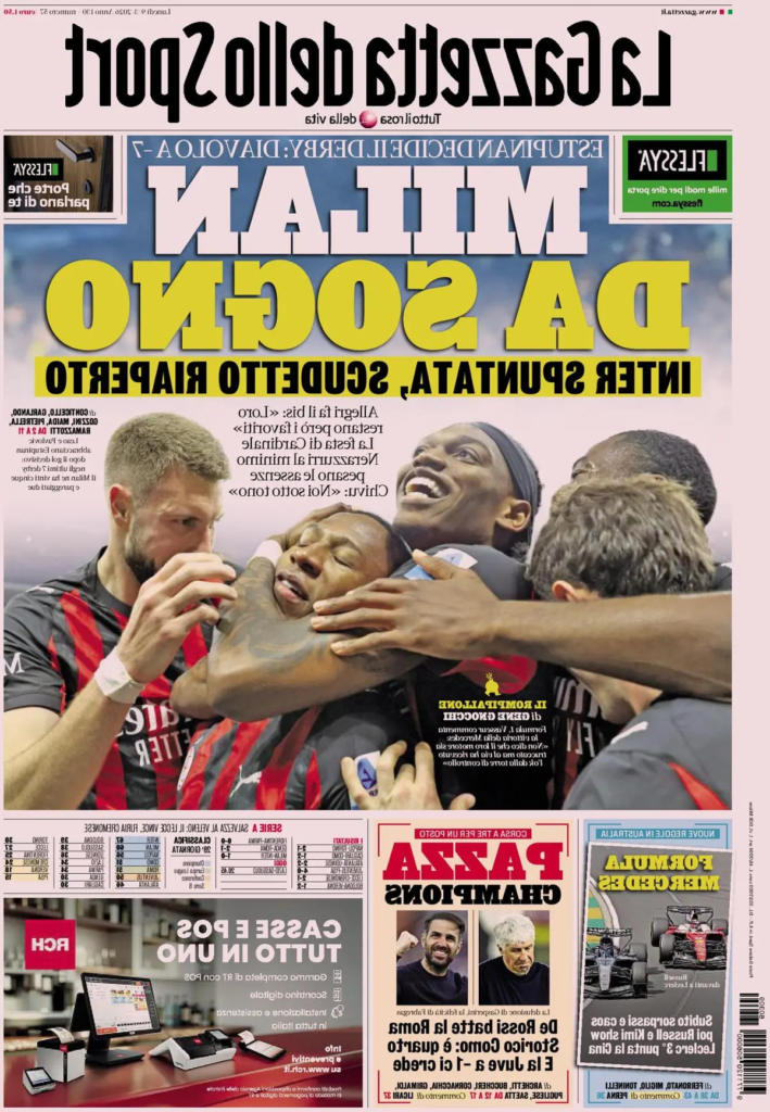 Le prime pagine dei principali quotidiani sportivi – 09 marzo 2026 27 image 8