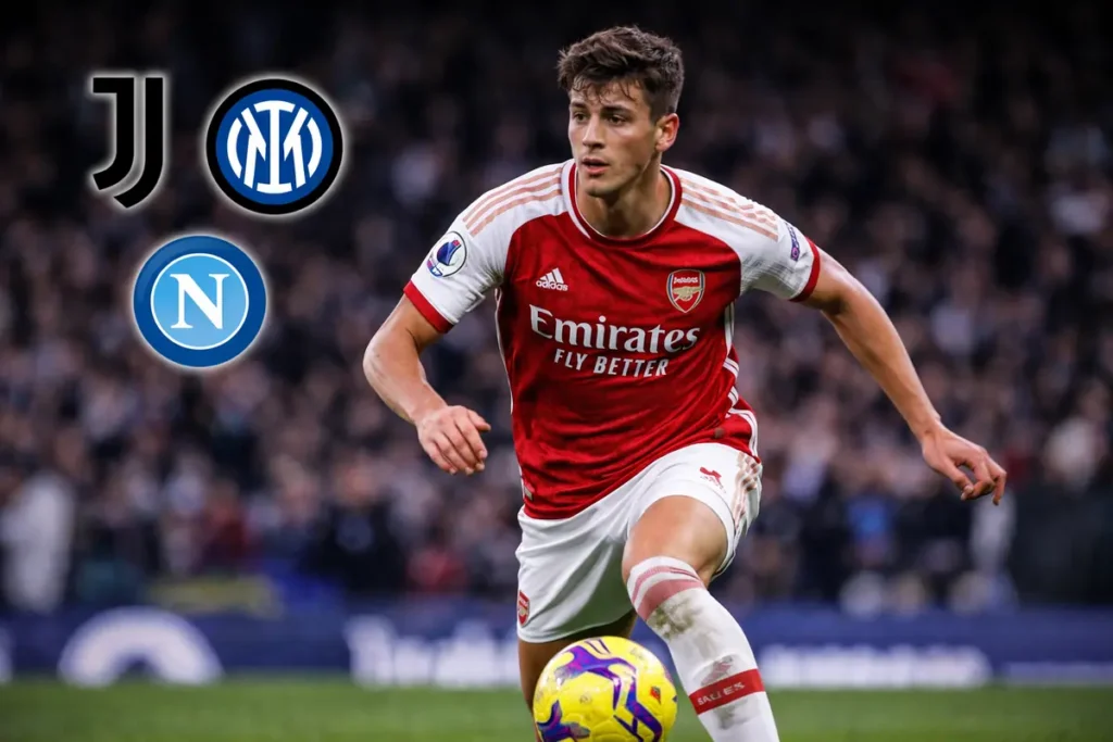 Juve, Inter e Napoli su Riccardo Calafiori dell'Arsenal