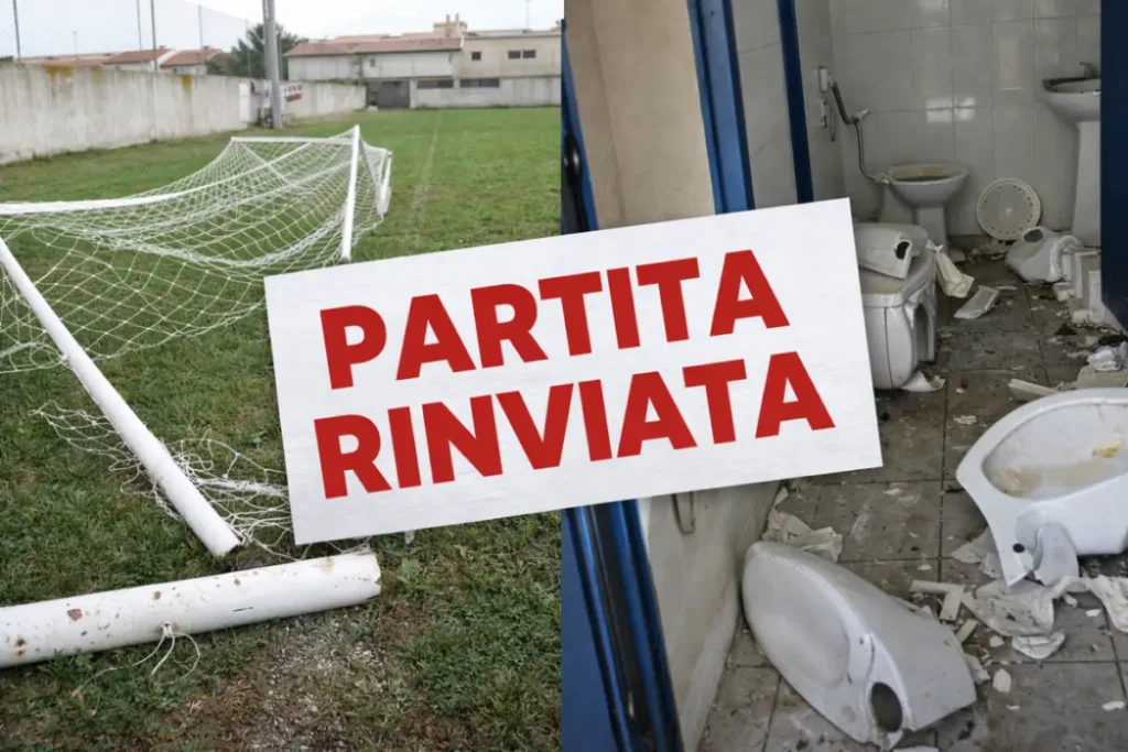 Rinviata la partita, campo e spogliatoi devastati: è successo in Italia ed è gravissimo 1 Rinviata partita in Puglia, stadio vandalizzato