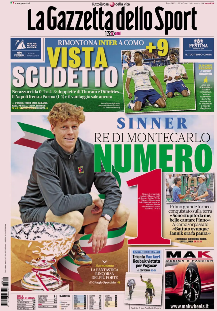 Le prime pagine dei quotidiani sportivi – 13 aprile 2026 27 image 12