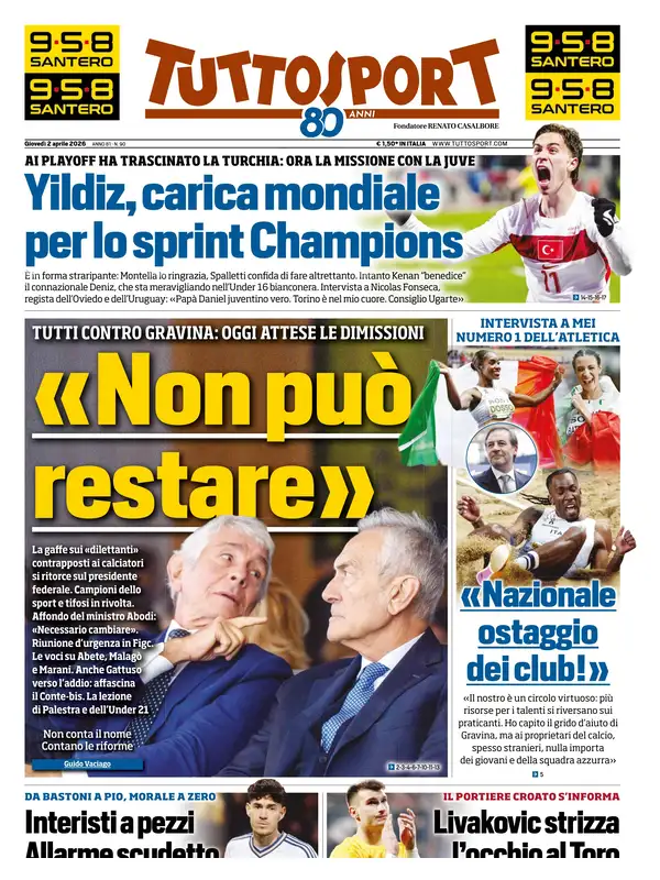 Le prime pagine dei quotidiani sportivi – 2 aprile 2026 29 image