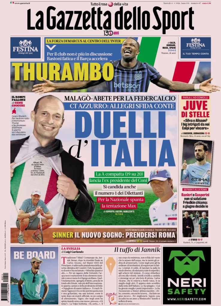 Le prime pagine dei quotidiani sportivi – 14 aprile 2026 27 la gazzetta dello sport 033302ualaqt9