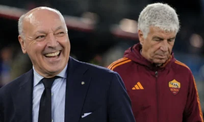 Marotta sorridente e Gasperini triste