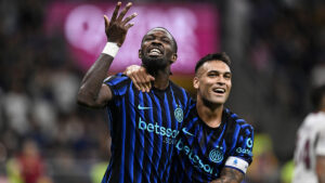 Lazio Inter, Thuram c’è! Il francese pronto ad affiancare Lautaro Martinez in attacco. A rischio Esposito