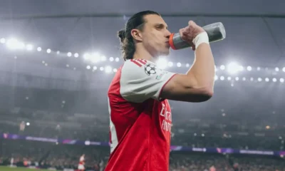 Calafiori bene durante Arsenal-Atletico