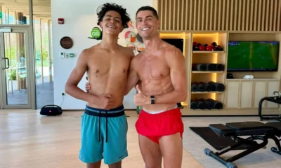 Ronaldo con il figlio