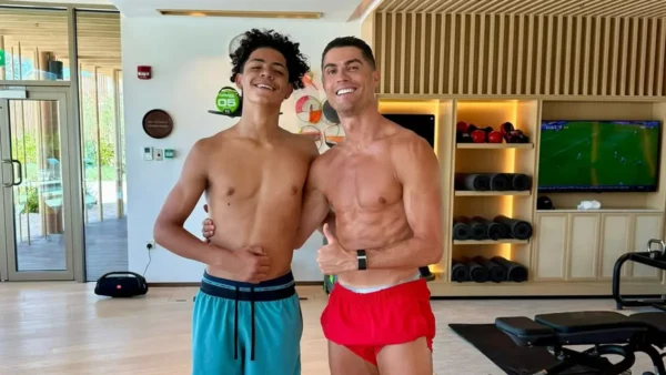 Ronaldo con il figlio