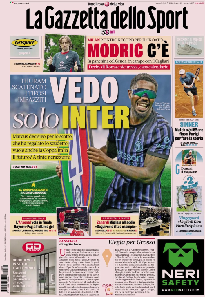 Le prime pagine dei quotidiani sportivi – 06 maggio 2026 27 image