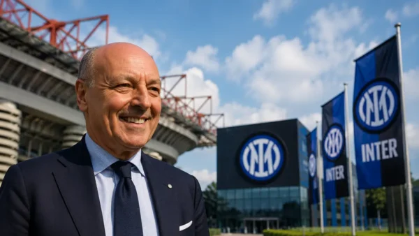 Marotta fuori la sede dell'Inter